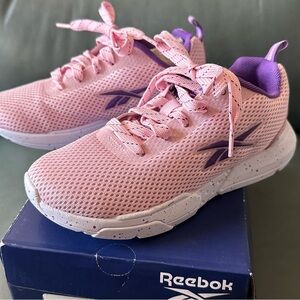 Reebok Kids Pink Mesh Sneakers with Purple Lining Size 13 M